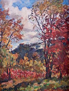 Rudolf Scheffler Landscape Oil On Canvas