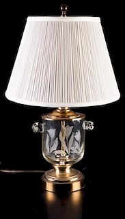 Urn Shaped Glass Table Lamp