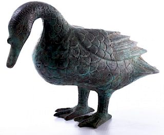 Bronze Duck Garden Statue