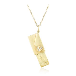 Cartier Love Letter Diamond Pendant Necklace