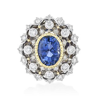 Mario Buccellati Sapphire and Diamond Ring