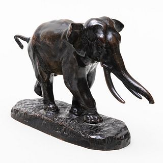 After Antoine-Louis Barye (1795-1875): Cochin Elephant        