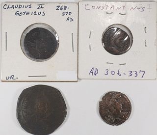 (4) MISC ANCIENT COINS