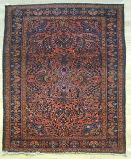 Three oriental throw rugs, 8'6" x 5".