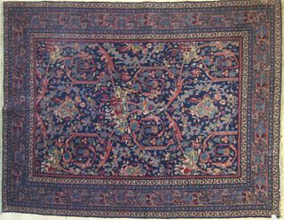 Kashan throw rug, 6'5" x 4'7".