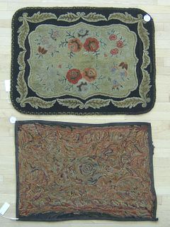 Two American hooked rugs, early 20th c., 31" x 41"