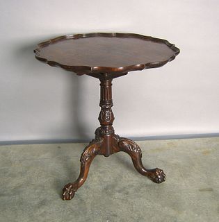 Chippendale style pie crust tea table, 28 1/2" h.,