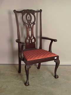 Chippendale style armchair.