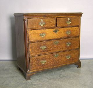 English oak chest of drawers, 18th c., 39 1/4" h.,