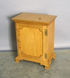 Chippendale style tiger maple spice chest, 22" h.,