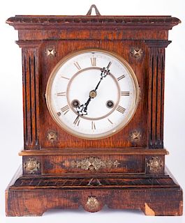 Ansonia Wood Cased Mantle Clock