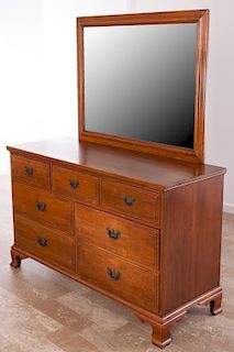 Davis Cabinet Company Walnut Dresser w/ Mirror