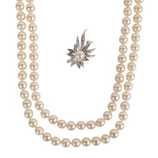 Double Strand 7mm Cultured Pearl Necklace