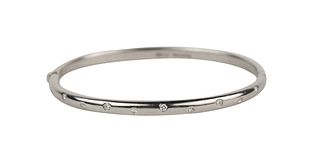 Tiffany Etoile Platinum Diamond Bangle Bracelet