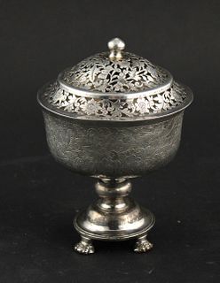 Chinese Sterling Silver Incense Burner