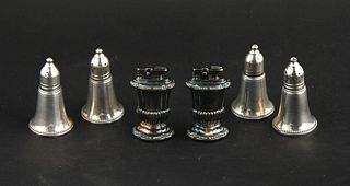 Four Sterling Silver Salt and Pepper Shakers