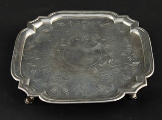 Sterling Silver Square Salver