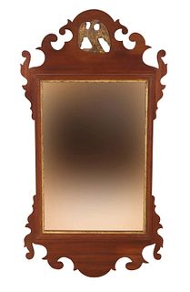 George II Eagle-Decorated Mahogany Mirror