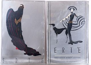 Erté "Symphony in Black" Framed Posters Pair