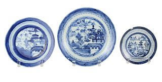 Group of Assorted Canton Chinese Export Plates