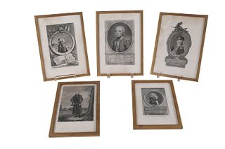 Four Black & White Prints of Marquis de Lafayette