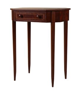 Federal Style Inlaid Mahogany One Drawer Table