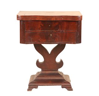 Empire Mahogany Two-Drawer Work Stand
