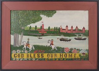Oil on Canvas, "God Bless our Home"