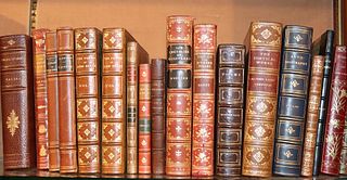 Nineteen Volumes of Leather Bound Literary Works