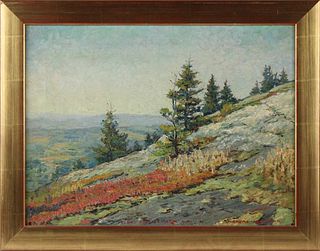 Vivian Akers, Maine Landscape. Oil on Canvas