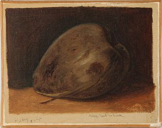 Horace Burdick, Oil on Canvas, Cocoa Nut in Husk