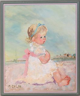 Mary Beich, Portrait of a Girl at The Beach