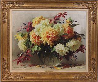 Adrienne Deak Henczne, Oil on Canvas, Flowers