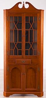 E.A. Clore Fruitwood Cherry Corner Cabinet