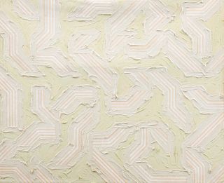 Large Hiroshi Murata Abstract Painting, 60"W
