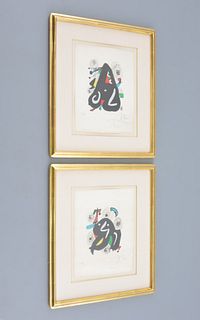 2 Joan Miro Lithographs, LA MELODIE ACIDE Suite