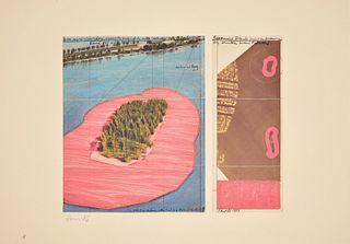 Christo & Jeanne-Claude SURROUNDED ISLANDS Lithograph