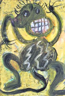Jean-Michel Basquiat Postcard Painting, Estate Letter