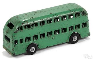 Scarce Arcade cast iron Chicago Motor Coach double decker bus, 8'' l.