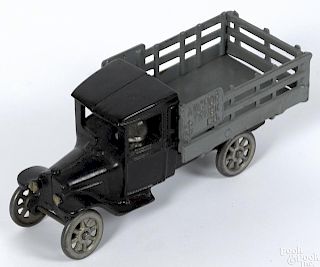 North & Judd cast iron Anchor Truck Co. delivery truck with a nickel-plated driver, 8 3/4'' l.