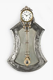 Partial Ansonia Clock Co. Mirror Swing hanging clock