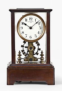 A good early 20th century Eureka four glass mantel clock