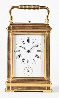 A good late 19th century French carriage clock with gorge case