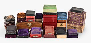 A large lot of pocket and wrist watch boxes