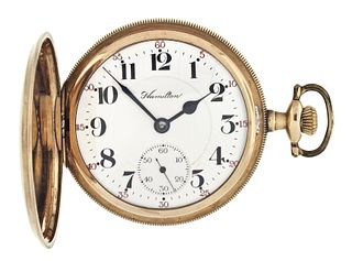 A 16 size 21 jewel Hamilton pocket watch for the Hayden Wheeler Watch Co.