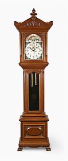 An early 20th century tall clock by E. Howard Boston