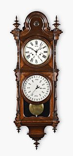 Welch, Spring & Co. Regulator Calendar No. 3 - B.W. hanging clock