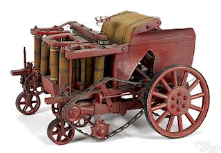Unusual Craftsman made farm harvesting machine, detailed model