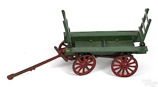 Vindex cast iron hayloader wagon, 7 1/2'' l.