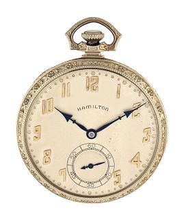 A 12 size Hamilton grade 922 pocket watch